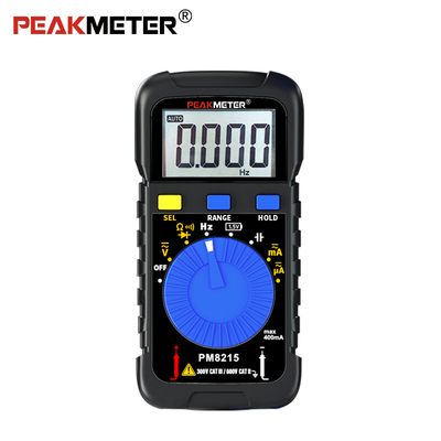 PM8215 Handheld Portable Digital Multimeter AC DC 600V 400mA Buzzer Continuity Diode Test