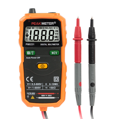 PM8231 Durable Handheld Digital Multimeter NCV Frequency Backlight Temperature Transistor