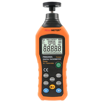 PM6208A High Safety Environmental Meter Hand Held Non Contact Tachometer Stable Performance